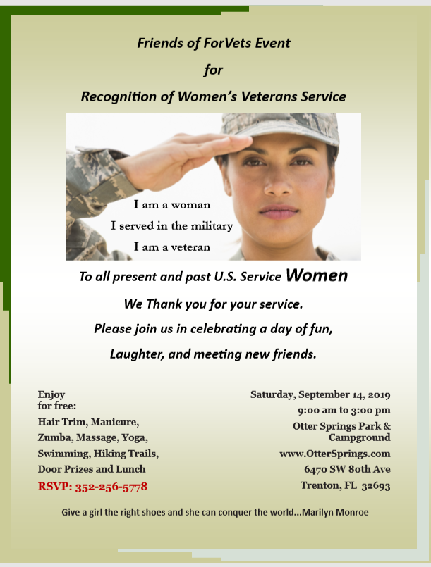 Women Veteran Retreat – Sept. 14th 2019, 9am-3pm