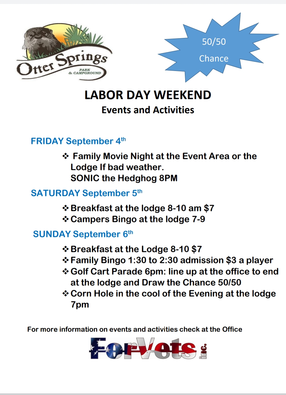 Labor Day Weekend Events 2020 Otter Springs 3524630800